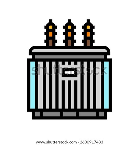 electrical transformer industry color icon vector. electrical transformer industry sign. isolated symbol illustration