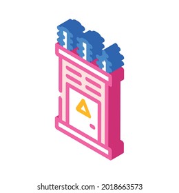 electrical transformer isometric icon vector. electrical transformer sign. isolated symbol illustration