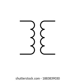 electrical transformer symbols, air cored transformer