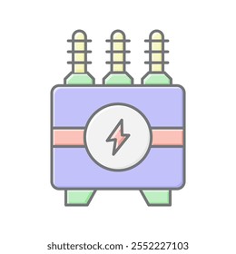 Electrical Transition lineal color icon , vector, pixel perfect, illustrator file