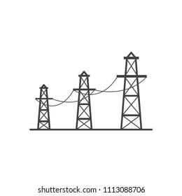 Electrical transmission towers.