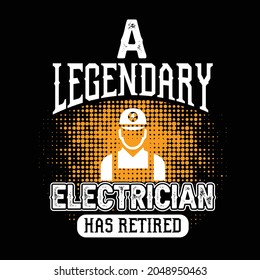 Electrical typography t shirt design 