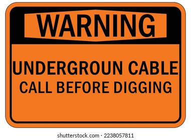Electrical utility warning sign and labels