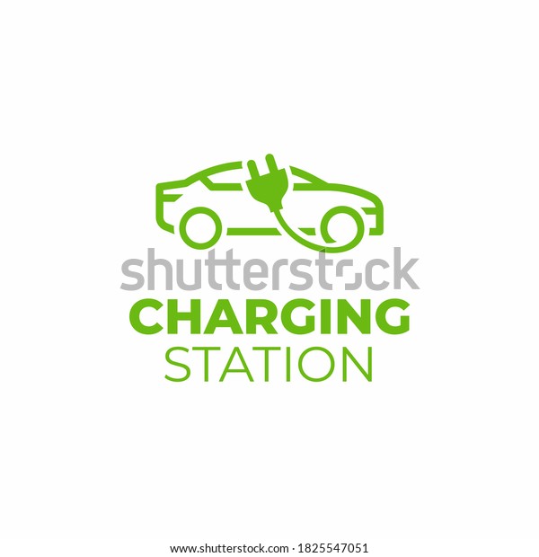 Electrical vehicle charging station symbol icon.\
Electric car logo sign button. Eco transport. Car energy power\
charge.