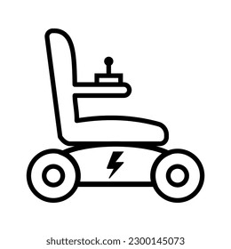 Electrical Wheel Chair Icon Vector