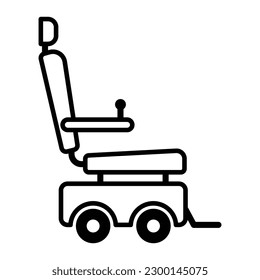 Electrical Wheel Chair Icon Vector