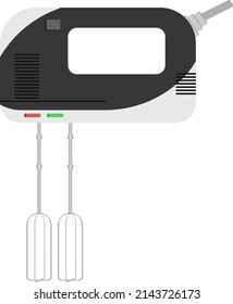 Elektrische Peitschmaschine, Illustration, Vektorgrafik auf weißem Hintergrund.
