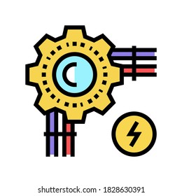 electrical wire color icon vector. electrical wire sign. isolated symbol illustration