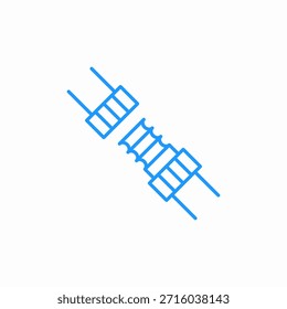 Vector de señal de icono de conector de cable eléctrico