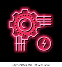 electrical wire neon light sign vector. electrical wire illustration