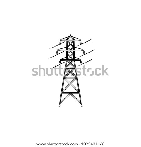 Similar – Foto Bild Hochspannungsleitungen.