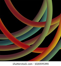 Electrical wires of different colors. Vector illustrtation