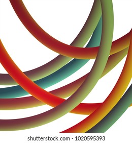 Electrical wires of different colors. Vector illustrtation