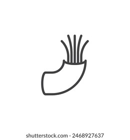 Electrical wires line icon. linear style sign for mobile concept and web design. Copper wire or cable outline vector icon. Symbol, logo illustration. Vector graphics