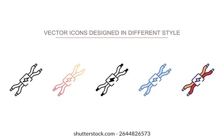 Design de ícone de fiação elétrica com fundo branco ilustração de estoque