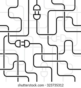 electrical wiring. white seamless background