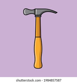 Electrican hammer cartoon vector icon illustration