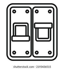 Electrician breaker icon outline vector. Circuit box. Home power