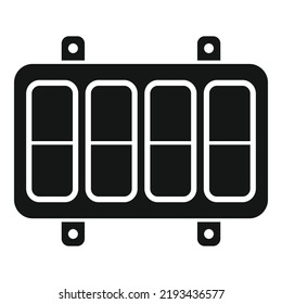 Icono de interruptor eléctrico simple vector. Caja de circuitos. Poder residencial