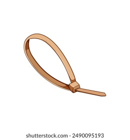 electrician cable ties cartoon. fastener solar, polyester repair, network energy electrician cable ties sign. isolated symbol vector illustration
