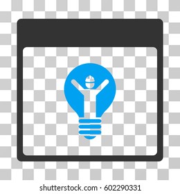Electrician Calendar Page icon. Vector illustration style is flat iconic bicolor symbol, blue and gray colors, transparent background. Designed for web and software interfaces.