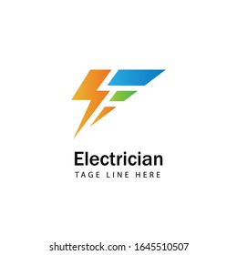 electrician for company business logo identity