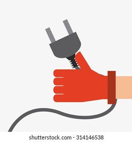 electrician concept design, vector illustration eps10 graphic 