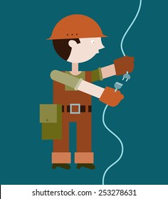 Electrician connecting wire