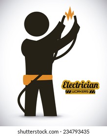 electrician  design , vector illustration