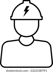 electrician electrical people man person Outline