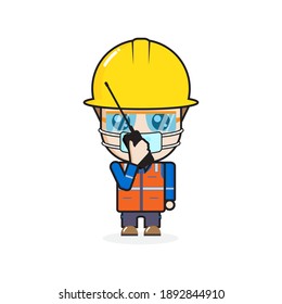 vector de carácter de hombre ingeniero electricista