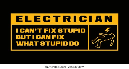 Electrician Engineer Vector Illustration for Graphic Funny Tshirt Design

