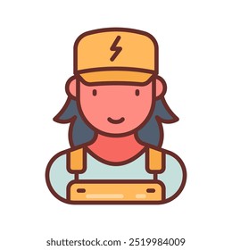 Electrician Filled Icons , Vector illustration