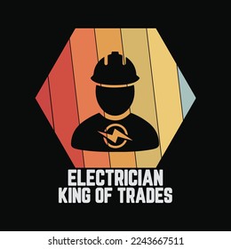 Electrician Funny Retro Vintage Husband Dad