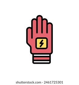 Electrician Glove Icon Vector Illustration