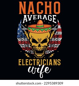 Electrician graphics tshirt design vector design 