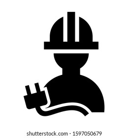 electrician icon isolated sign symbol vector illustration - high quality black style vector icons
