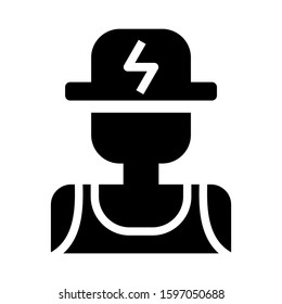 electrician icon isolated sign symbol vector illustration - high quality black style vector icons

