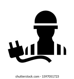 electrician icon isolated sign symbol vector illustration - high quality black style vector icons
