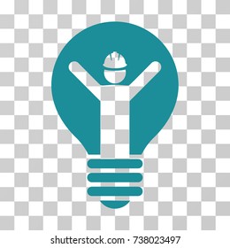 Electrician icon. Vector illustration style is flat iconic symbol, soft blue color, transparent background. Designed for web and software interfaces.