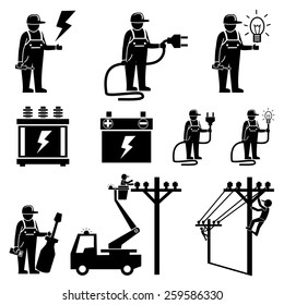 Electrician icons.vector
