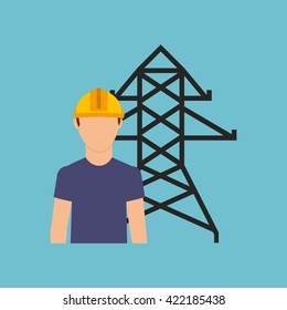 electrician isolated design 