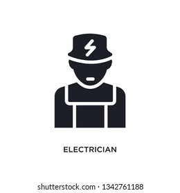 electrician isolated icon. simple element illustration from electrian connections concept icons. 