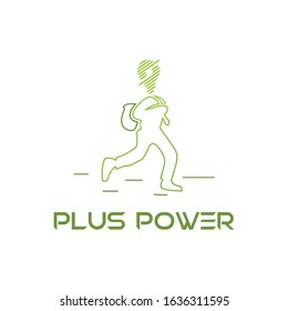 electrician plus power symbol energy