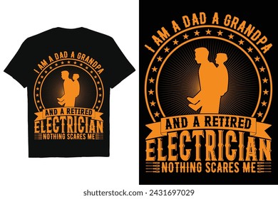 Electrician Quotes Vector Art T-shirt