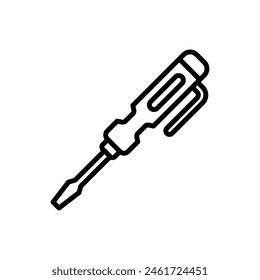 Ilustración vectorial de iconos llenos de destornillador eléctrico