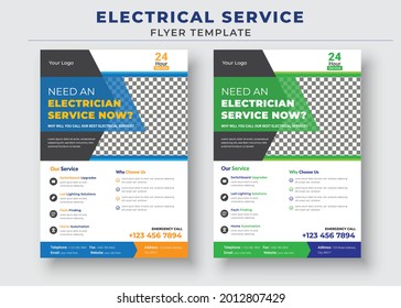 Elektrische Service-Flyer-Vorlage, Benötigen Sie ein Elektriker-Plakat.