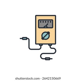 Electrician service icon collection .design style with background