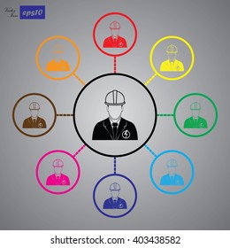 Electrician simple vector icon 