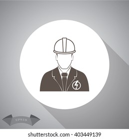 Electrician simple vector icon 